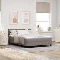 Boxspringbed met matras met matras Taupe 140 x 190 cm Stof