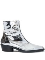 Proenza Schouler bottines Bronco à fini verni miroir - Argent