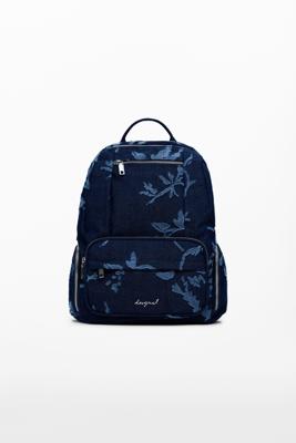 Kleine denim devoré rugzak - BLUE - U