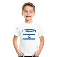 T-shirt met Israelische vlag wit kinderen - thumbnail