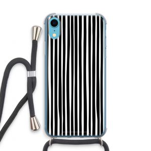 Stripes: iPhone XR Transparant Hoesje met koord