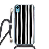 Stripes: iPhone XR Transparant Hoesje met koord