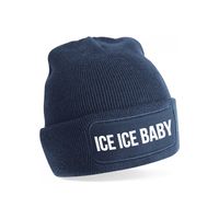 Ice ice baby muts unisex one size - navy - thumbnail