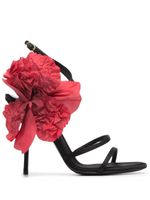 Dolce & Gabbana sandales à fleur appliquée 110 mm - Noir