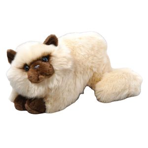 Pluche Perzische Colourpoint katten/poezen knuffel creme 30 cm