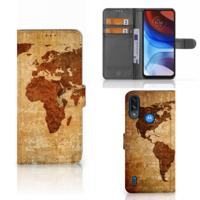 Motorola Moto E7i Power | E7 Power | Flip Cover | Wereldkaart | Portemonnee hoesje