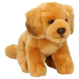 Knuffeldier hond Golden Retriever - zachte pluche stof - premium knuffels - lichtbruin - 15 cm   -