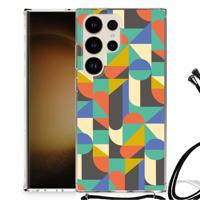 Samsung Galaxy S24 Ultra Doorzichtige Silicone Hoesje Funky Retro