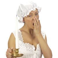 Verkleed muts Dienstmeisje/oma/sarah pop/Middeleeuwen - wit - dames - Carnaval Verkleed muts Dienstmeisje/oma/sarah pop/Middeleeuwen - wit - dames - Carnaval