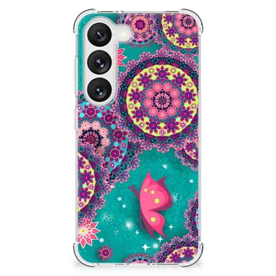 Samsung Galaxy S23 Back Cover Cirkels en Vlinders Samsung Galaxy S23 Back Cover Cirkels en Vlinders