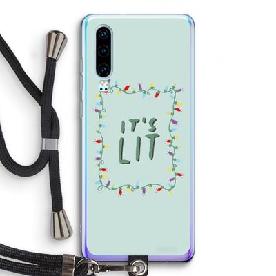 It's Lit: Huawei P30 Transparant Hoesje met koord