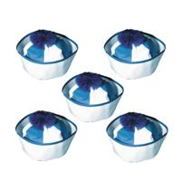 Matrozen hoedje / matrozenpetjes - 10x stuks - wit/blauw - D58 cm - volwassenen