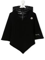 Moncler Enfant manteau à patch logo - Noir