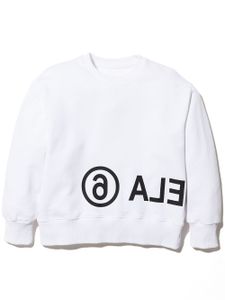 MM6 Maison Margiela Kids sweat oversize à logo imprimé - Blanc