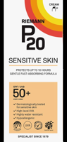 P20 Zonnebrand Sensitive Skin SPF50+