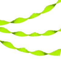 3x stuks neon groene thema feestslinger 18 meter van crepe papier