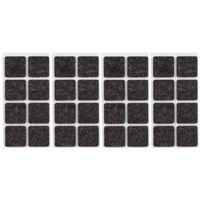 32x Zwarte meubelviltjes/antislip stickers 2,5 cm - Meubelviltjes - thumbnail