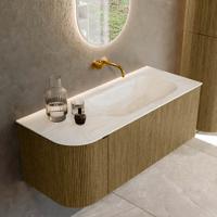 Badmeubel Mondiaz Kurve-Dlux | 115 cm cm | Meubelkleur Dusk | Wastafelkleur Ostra | Solid surface | Wasbak rechter zijde spoelbak | Zonder kraangat(en) Badmeubel Mondiaz Kurve-Dlux | 115 cm cm | Meubelkleur Dusk | Wastafelkleur Ostra | Solid surface | Wasbak rechter zijde spoelbak | Zonder kraangat(en)