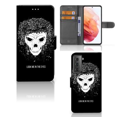 Telefoonhoesje met Naam Samsung Galaxy S21 Skull Hair Telefoonhoesje met Naam Samsung Galaxy S21 Skull Hair