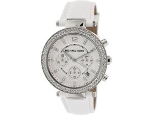 Michael Kors Heren Parker MK2277 wit lederen quartz modehorloge