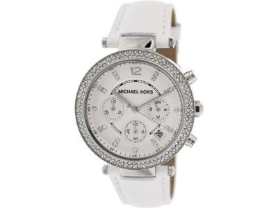 Michael Kors Heren Parker MK2277 wit lederen quartz modehorloge