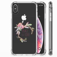 Apple iPhone Xs Max Stevig | Bumper Hoesje | Boho Text