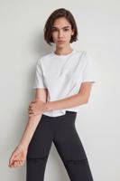 Gevlokt sportshirt - WHITE - XL