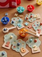 FSC® houten set om cijfers te leren groen