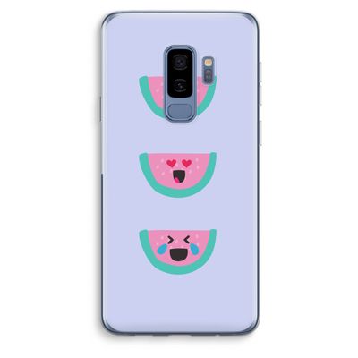 Smiley watermeloen: Samsung Galaxy S9 Plus Transparant Hoesje