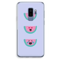 Smiley watermeloen: Samsung Galaxy S9 Plus Transparant Hoesje