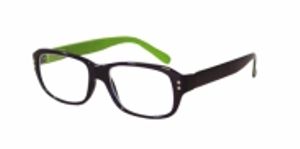 HIP Leesbril zwart/groen +1.0