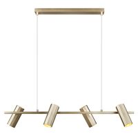 Messing hanglamp eettafel 'Alanis 4' Nordlux GU10 fitting - thumbnail