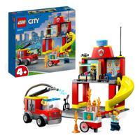 Lego LEGO City 60375 De Brandweerkazerne en de Brandweerwagen - thumbnail