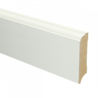 MDF Eigentijdse plint 70x18 voorgelakt RAL9010 - lengte 240cm MDF Eigentijdse plint 70x18 voorgelakt RAL9010 - lengte 240cm