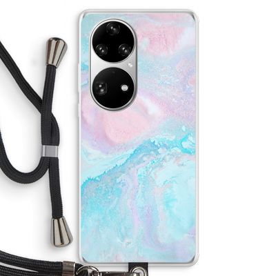 Fantasie pastel: Huawei P50 Pro Transparant Hoesje met koord