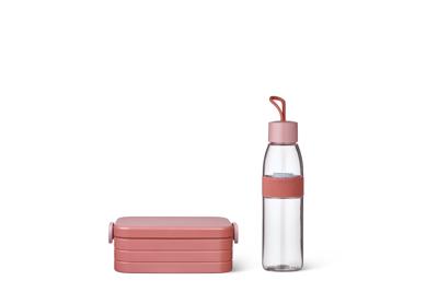 2-delige Mepal lunchset vivid mauve lunchbox + waterfles 2-delige Mepal lunchset vivid mauve lunchbox + waterfles