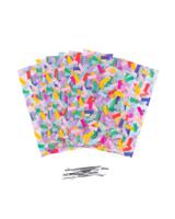 HEMA Uitdeelzakjes gekleurde streep - 8 stuks (multicolor)