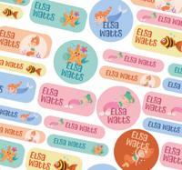 Zeemeerminnen school ontwerpen gepersonaliseerde sticker