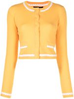 Paule Ka cardigan crop à bordures contrastantes - Orange