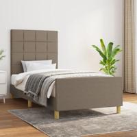 Bedframe zonder matras 80x200 cm stof taupe