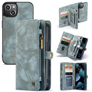 Caseme - vintage 2 in 1 portemonnee hoes - iPhone 12 Mini - Blauw