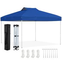 3 x 3 m Paviljoen Waterdichte Vouwpaviljoen UV-bescherming 50+ Partytent Vouwtent Tuinpaviljoen Blauw