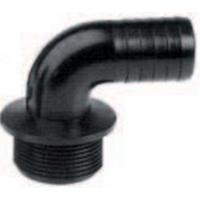 Europond Haakse Slangpilaar PP Zwart - 1/2" Buitendraad x 19mm Tule - Makkelijke & Duurzame Installatie