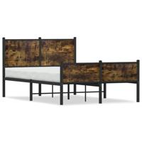 Bedframe hoofd- en voeteneinde metaal gerookt eiken 120x200 cm Bedframe hoofd- en voeteneinde metaal gerookt eiken 120x200 cm