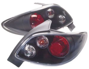 Set Achterlichten passend voor Peugeot 206 excl. CC/SW - Zwart DLPER09J