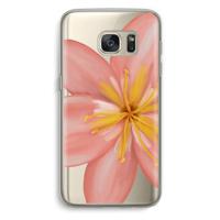 Pink Ellila Flower: Samsung Galaxy S7 Transparant Hoesje - thumbnail