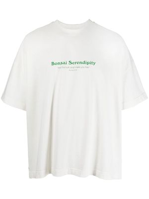 Bonsai t-shirt à logo imprimé - Blanc