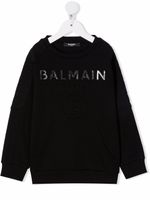 Balmain Kids sweat à logo embossé - Noir - thumbnail