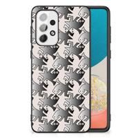 Samsung Galaxy A73 Dierenprint Telefoonhoesje Salamander Grey
