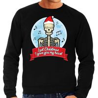 Foute Kersttrui zwart Last Christmas I gave you my heart heren Foute Kersttrui zwart Last Christmas I gave you my heart heren